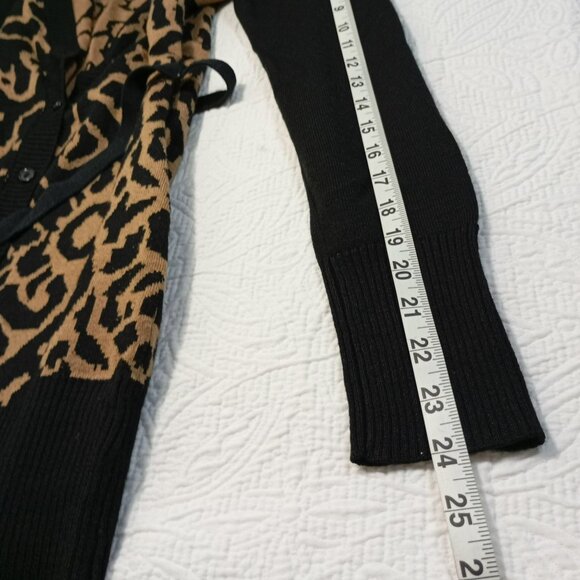 Premise Womens Leopard Print Cardigan Sweater S Wool Blend Bohemia - Picture 8 of 10